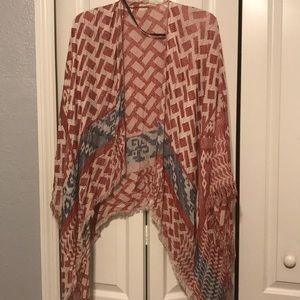 NWOT Boho Fringe Hi Lo Ruanna OS